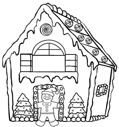 30 Free Gingerbread House Coloring Pages Printable