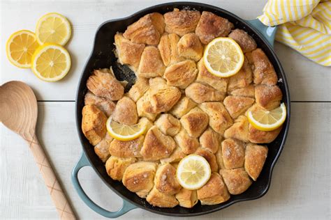 Lemon Cardamom Skillet Monkey Bread | With Two Spoons
