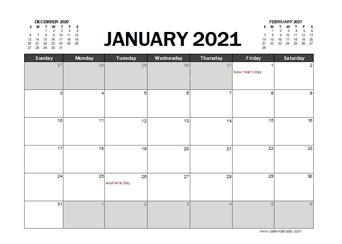 Printable 2021 Australia Calendar Templates with Holidays - CalendarLabs