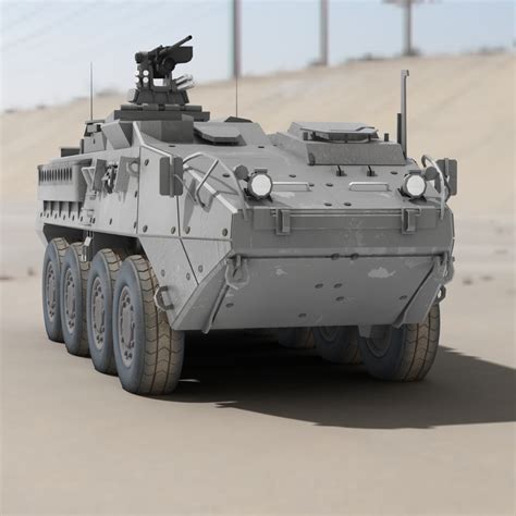 3d max stryker icv military vehicle