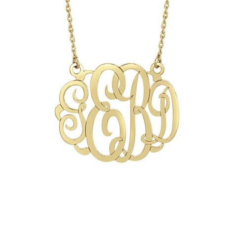 Medium Classic 3 Initial Monogram Necklace (25mm)