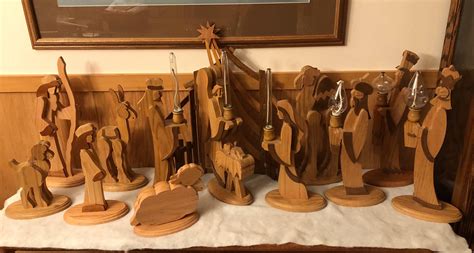 Large Handmade Wooden Nativity Set - Etsy