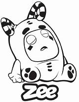 Zee Oddbods Coloring Page  Free Printable Pages For Kids sketch template
