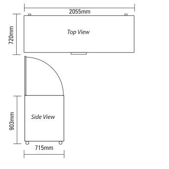 Industrial refrigeration equipment: Chest freezer internal dimensions