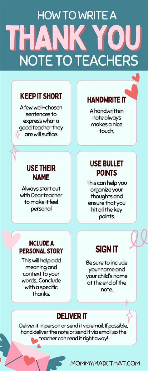 Short and Thoughtful Teacher Thank you Notes From Parents (+Free Printable)