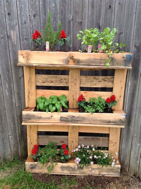 My small herb garden. | Pallet projects garden, Outdoor herb garden ...