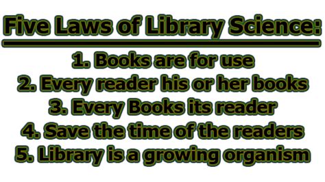 Five Laws of Library Science - Library & Information Management