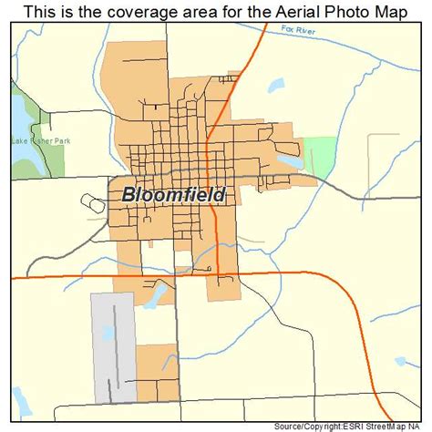 Aerial Photography Map of Bloomfield, IA Iowa