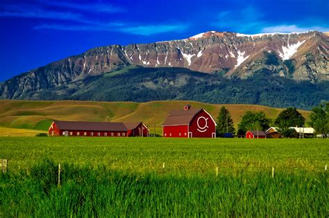 Free Images : landscape, nature, field, farm, meadow, prairie, hill ...