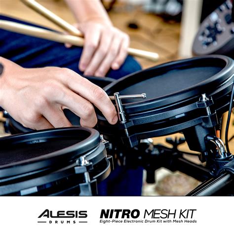 Buy Alesis Drums Nitro Mesh Electric Drum Kit with Mesh Pads, USB MIDI Connectivity, Drum Sticks ...