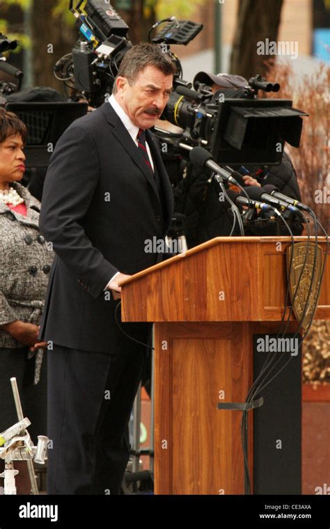 Tom Selleck on the set of 'Blue Bloods' New York City, USA - 20.10.10 ...