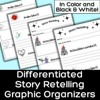 Story Retelling Graphic Organizer Retell Printable Worksheet Handout ...