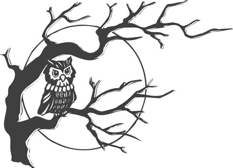 Free vector graphic: Owl, Tree, Moon, Night, Scenery - Free Image on Pixabay - 307957