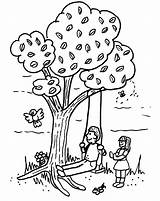 Tree Swing Coloring Pages sketch template