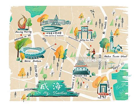 Weihai City map illustration | Illustration by Li Zhang