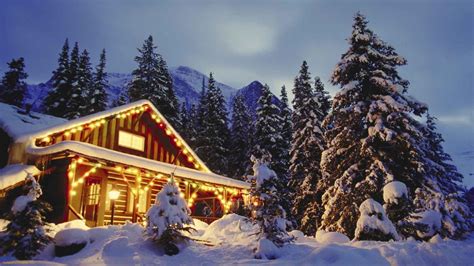 Winter Cabin Christmas Wallpapers - Wallpaper Cave