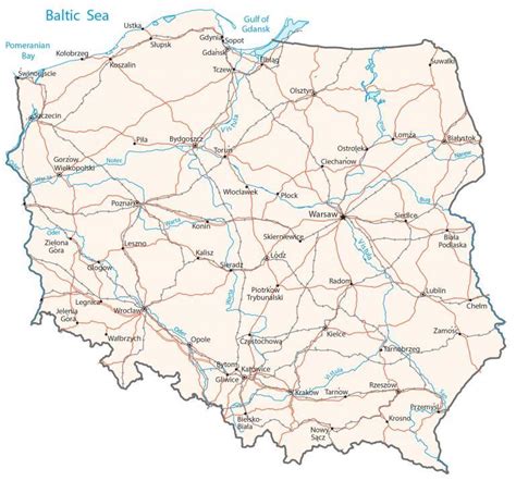 Map of Poland - Cities and Roads - GIS Geography