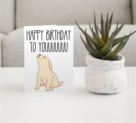 Printable Dog Birthday Card, Funny Dog Birthday Card, Digital Birthday Card Funny, Pun Birthday ...