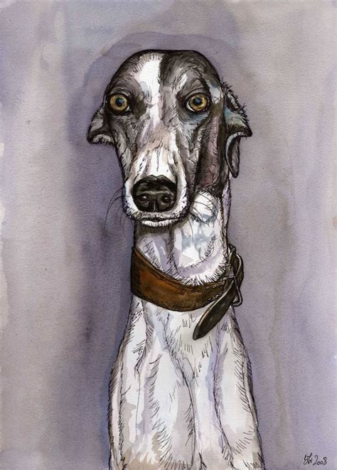 Greyhound Art Print | Etsy