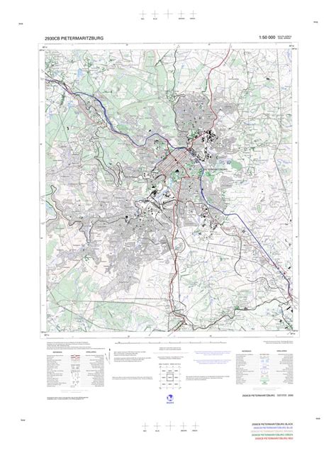 2930CB PIETERMARITZBURG Map by Chief Directorate: National Geo-spatial ...