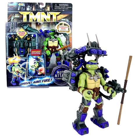 Teenage Mutant Ninja Turtles Playmates Year 2007 TMNT Movie Auto Attack Series 6 Inch Tall ...