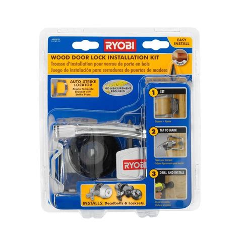 Ryobi Wood Door Lock Installation Kit-A99DLK1 - The Home Depot