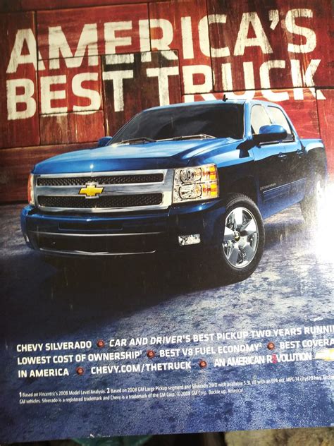 2008 Magazine Print Ad CHEVY SILVERADO TRUCK