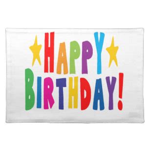 Happy Birthday Placemats | Zazzle