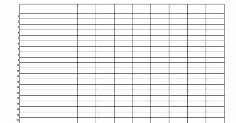 Blank Table Chart With 3 Columns