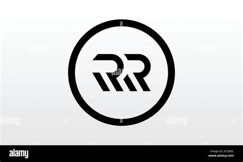 Initial rr letter logo with creative modern business typography vector ...