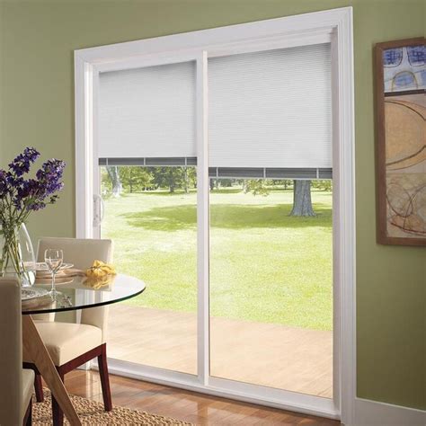 ThermaStar by Pella 72-in x 80-in Blinds Between The Glass Vinyl Right-hand Sliding Patio Door ...