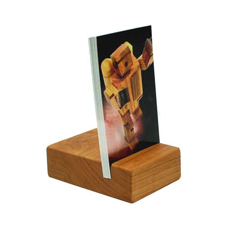 Cherry Vertical Business Card Holder, Wooden Card Holder, Wood Business ...