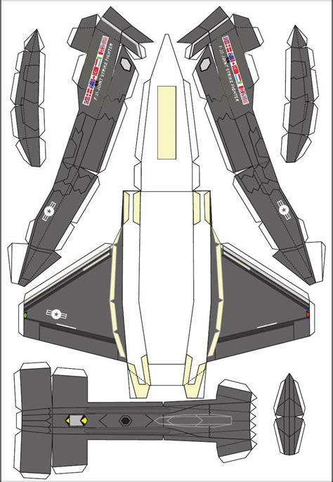 How to make a flying paper model of f 35 jsf – Artofit