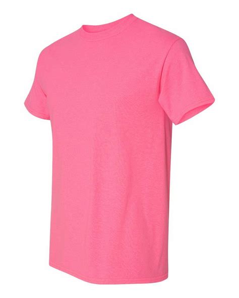 INOS - Gildan Safety Pink Plain Cotton T-Shirt Short Sleeve Solid Blank ...