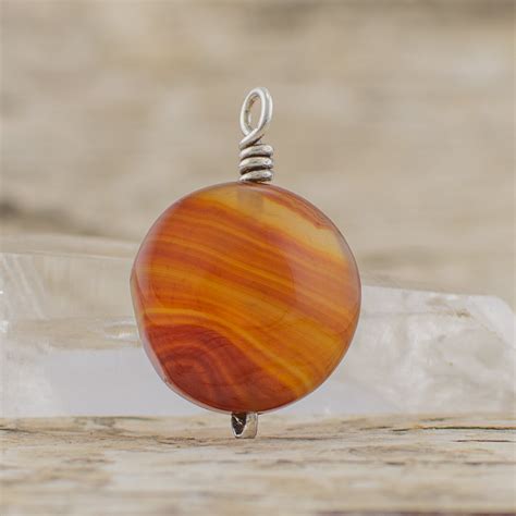 Carnelian Pendant - Rita's Rainbow Jewelry - Handmade Gemstone Jewelry