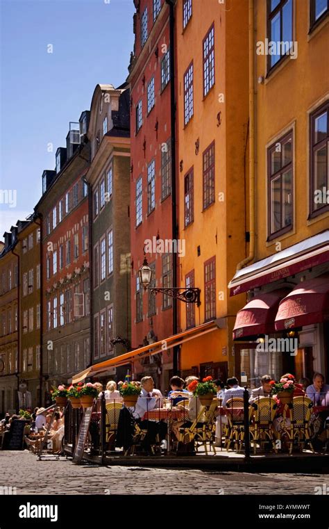 Cafe's and restaurants in Stortorget Square Gamla Stan Stockholm Sweden ...