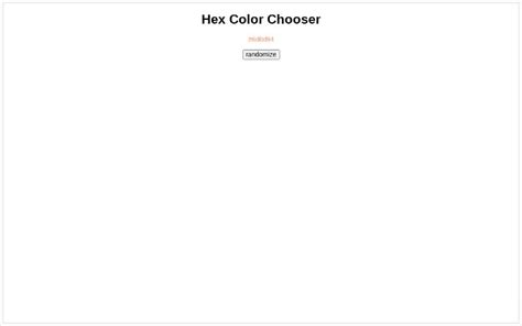 Hex Color Chooser ― Perchance Generator