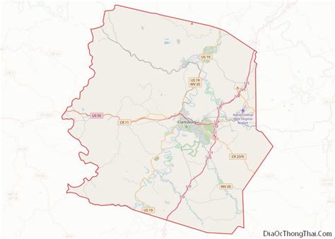 Map of Harrison County, West Virginia