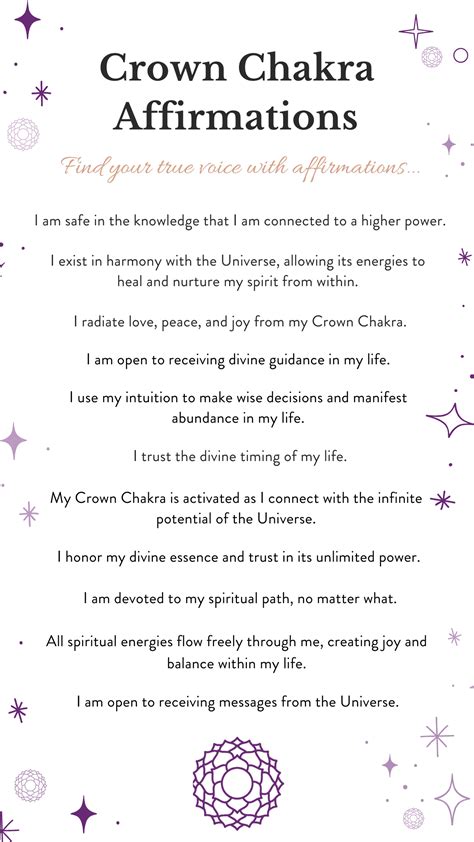 100 Crown Chakra Affirmations - Chakra Practice