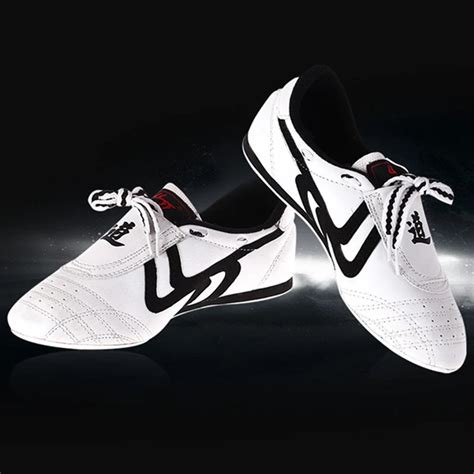 Kids Adult White Taekwondo Shoes Breathable Wear resistant Training kickboxing Martial Arts Tae ...