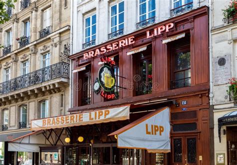 The Brasserie Lipp In Paris Editorial Stock Image - Image of beauvoir ...