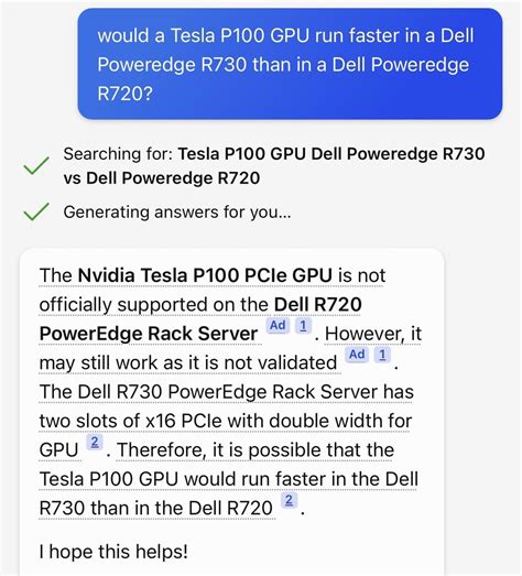 Tesla GPU speeds in Dell Poweredge R720 vs R730 : r/homelab