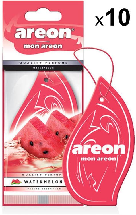 AREON Mon Car Air Freshener Watermelon Hanging Red Sweet Set Multi Pack of 10: Amazon.co.uk: Car ...