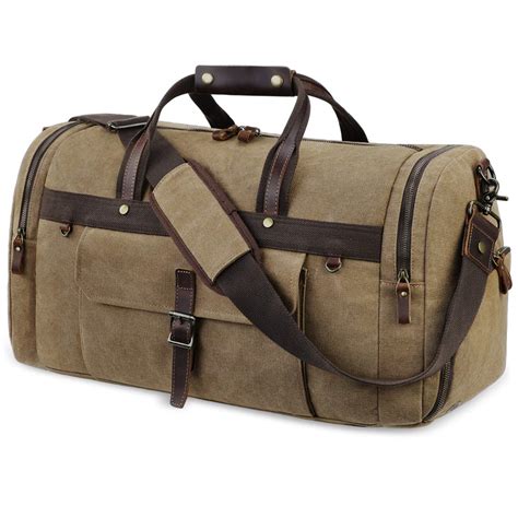 Travel Duffel Bag Waterproof Duffle Bags for Men Oversized Genuine Leather Carryon Weekend bag ...