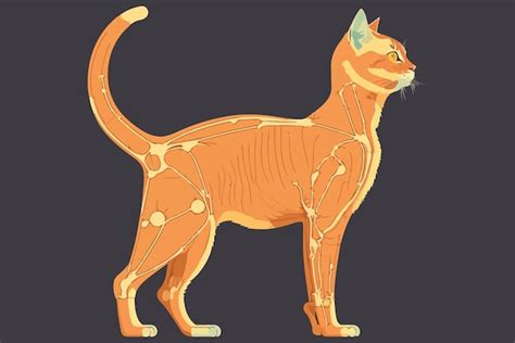 Premium Vector | Cat anatomy vector illustration