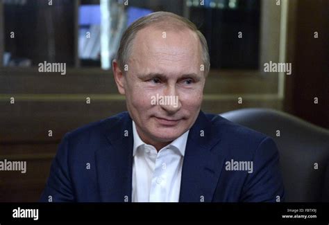 Russian President Vladimir Putin during an interview with Germany's Bild magazine at the ...