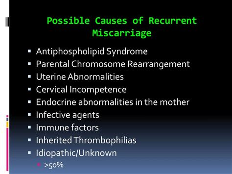 PPT - Recurrent Miscarriage PowerPoint Presentation, free download - ID:1070783