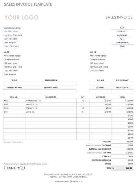 Purchase Order Invoice Template - Best Template Ideas