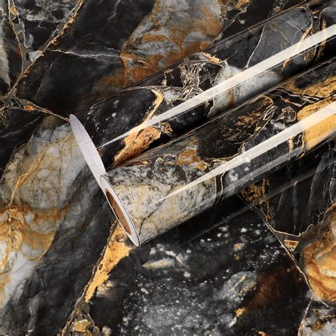 Black Gold Marble Contact Paper – CHIHUT