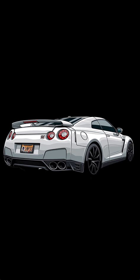 Nissan r35 GTR, amoled, black, car, dark, HD phone wallpaper | Peakpx